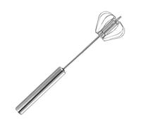 Batidor de huevos de acero inoxidable - Batidor giratorio batidor batidor de empuje de mano, ayudante de cocina portátil, batidora de mano para hacer , mezclar, batir y batir