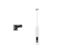 Batidor De Huevos De Mano Espumador De Leche Eléctrico De 3 Velocidades Mezclador De Espuma Recargable Por USB Mezclador De Bebidas De Café Espumador Varita Espumadora Cocina(D02-W)