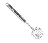 Batidor de huevos de resorte de acero inoxidable, batidora de mano para mezclar huevos