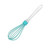 Batidor de huevos de silicona con mango transparente Manual, mezclador de crema for pasteles, utensilio for hornear, 1 Uds., 10 pulgadas(Light green)