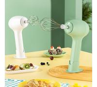 Batidor de huevos eléctrico inalámbrico compacto con batidor automático de huevos y capacidades de mezclador de crema, diseño ergonómico, rejillas de ventilación de disipación de calor y extracción de