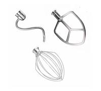 Batidor de huevos hecho de acero inoxidable compatible con Kitchenaid 7 cuartos de galón accesorios de piezas de accesorios de ayuda for batidora de pie batidor de alambre y gancho for masa