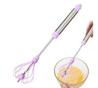 Batidor de Huevos Manual - Mezclador Manual de Acción a Presión - Batidor Semi-Automático Para Cocinar, Comida Para Bebés, Salsas, Sopas, Hogar Y Restaurante