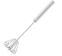 Batidor de huevos semiautomático acero inoxidable for el hogar, prensa y rotación Manual, batidor, crema huevo, herramienta for batir, 2 uds para Mezclar