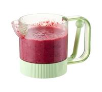 Batidor de huevos semiautomático de ABS con forma manual, recipiente para batir a mano, jarra mezcladora graduada multifuncional, utensilio para hornear pasteles de leche en polvo para cocina