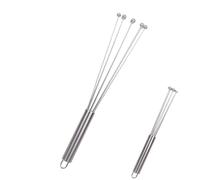 Batidor De Mano - Batidor Multiusos De Acero Inoxidable Para Nata Y Clara Ďe Huevo | Batidora Đe Mano Para Hornear En La Cocina | B́atidor D́e Huevos Manual Con Mango Ergonómico Redondeado, Tamaño Gra