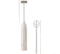 Batidor de mano inalámbrico eléctrico de 3 velocidades para pastel de crema - botón de expulsión turbo de acero inoxidable, herramienta de cocina compacta de 14 cm (A)