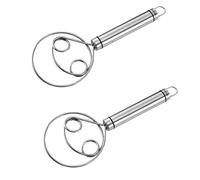 Batidor de masa danés, mezclador de masa de pan de mano de doble ojo, acero inoxidable 304, accesorios de cocina para repostería, pizza de masa madre (paquete de 2)