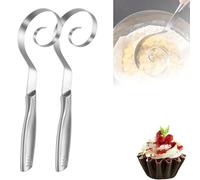 Batidor de masa sin costuras, acero inoxidable, herramienta mezcladora de pan danés para masa madre, pizza y pastelería. Fácil de limpiar, apto para lavavajillas, utensilio de cocina resistente para
