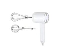 Batidor eléctrico de mano, recargable por USB, con 3 modos de velocidad para batir, mezclar, pudín, batir huevos (blanco)