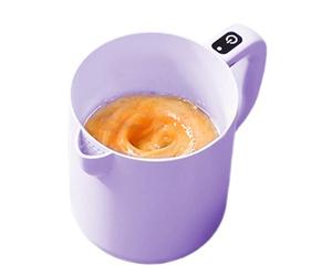 Batidor eléctrico, mezclador y pasador inalámbrico 2 en 1 | Tazón de arroz 1L, agitador automático para leche, ingredientes, arroz, pastelería y batir