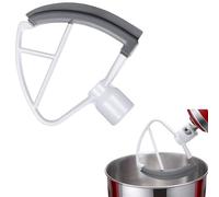 Batidor Flex Edge - Batidor plano | Mezclador de suave | Ajuste de batidores planos | Accesorios de paleta con raspador | Accesorio flexible de paleta flexible para batidora de pie inclinable