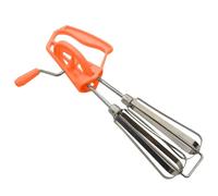 Batidor manual de huevos, batidor manual de huevos | Batidor de mano de acero inoxidable con 2 cabezales agitadores, batidora de huevos multifuncional para colgar, cómoda herramienta de cocina para