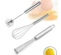 Batidor Manual de Huevos de Acero Inoxidable,Batidor Manual Pequeño,Batidores Huevos Alambre,Varillas de batir Para Cocinar, Mezcla,3 piezas