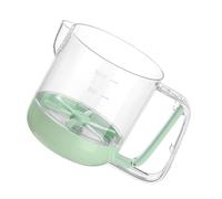 Batidor manual de huevos de gran capacidad con textura de PC + ABS y marcas de medición precisas para hornear eficientemente, batidor manual de huevos con marcas de medición