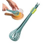 Batidor manual para batir huevos - 2 en 1 pinza para batidora de cocina, batidor de mano para pasteles | Para tortitas, café, leche, huevos, fideos, pasta de cocina, cocina, restaurante, barbacoa