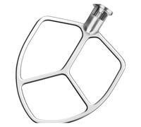 Batidor Plano, Compatible Con Batidoras KitchenAid De 5-6 Cuartos De Galón Con Elevador De Tazón, Compatible Con Airkitrep, Accesorio De Paleta De Acero Inoxidable Pulido De Repuesto