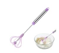 Batidor semiautomático giratorio para cocina, espumador de leche | Herramienta de batidor de huevos de mano para mezclar, batir, espumar leche, batidos, masa de pasteles, aderezo de ensalada