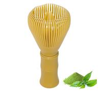 Batidor te Matcha, Matcha Kit de Ceremonia de Matcha Japonés de 80 Varillas té Matcha, Matcha Set Para La Preparación Tradicional De Té Matcha, Resina, Amarillo