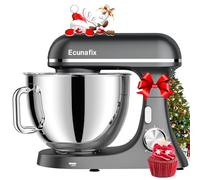 Batidora Amasadora 2000W 8L Robot de Cocina Amasador Multifunción con Bol de Acero Inoxidable, Batidor, Gancho para Masa, y Varillas, Raspador Protector Antisalpicaduras, 6+P Velocidades