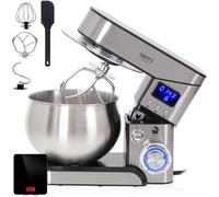 Camry CR4223B Batidora Amasadora Repostería Profesional Robot Cocina Orbital, 2000W MAX, 5 litros, 6 velocidades, Inox + Báscula Cocina