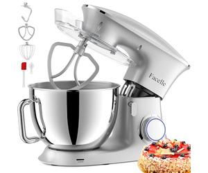 Batidora Amasadora 8.5L 2000W Amasadora de Pan Para Repostería, Facelle Robot de Cocina Amasador, Bajo Ruido, Potente y Profesional, 6 Velocidades con Pulso, Bol de Acero Inoxidable