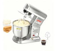 Batidora Amasadora Comercial Profesional 500W con Bol de Acero Inoxidable y Control 3 Velocidades, Incluye Gancho Amasador/Batidor/Batidor de Alambre para Panaderías, Pizzerías(5L)