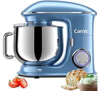 Batidora Amasadora de Pan 1500W, Camic 8L Para Repostería, Robot de Cocina Multifunción, Bajo Ruido, Potente y Profesional, 6 Velocidades con Pulso, Bol de Acero Inoxidable (Azul)