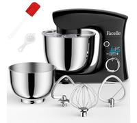 Batidora Amasadora Reposteria 1500 W, Facelle Amasadora de Pan Multifunción