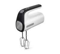 Taurus Station Inox - Batidora amasadora de repostería, 500W, 5 velocidades, función turbo, 2 tipos varillas: amasadoras y batidoras, varillas extraíbles, libre BPA, ergonómica, compacta, blanco/negro