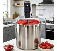 Batidora automática de alimentos con raspador de 4 cuchillas, velocidad ajustable para cocinar, mermelada, salsa y rellenos