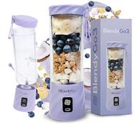 Batidora BlendyGo 3, batidora de vaso portátil, blender recargable por USB, ideal para smoothies, batidos y batidos de proteínas, mezclador portátil potente, 500 ml (Lavanda)
