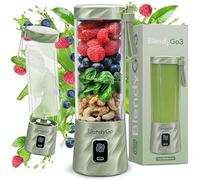 Batidora BlendyGo 3, batidora de vaso portátil, blender recargable por USB, ideal para smoothies, batidos y batidos de proteínas, mezclador portátil potente, 500 ml (Matcha Metallic)