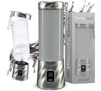 Batidora BlendyGo 3, batidora de vaso portátil, blender recargable por USB, ideal para smoothies, batidos y batidos de proteínas, mezclador portátil potente, 500 ml (Silver Metalic)