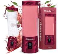 Batidora BlendyGo 3, batidora de vaso portátil, blender recargable por USB, ideal para smoothies, batidos y batidos de proteínas, mezclador portátil potente, 500 ml (Cherry Metallic)