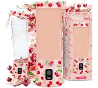 Batidora BlendyGo 3, batidora de vaso portátil, blender recargable por USB, ideal para smoothies, batidos y batidos de proteínas, mezclador portátil potente, 500 ml (Candy Cherry)
