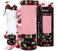 Batidora BlendyGo 3, batidora de vaso portátil, blender recargable por USB, ideal para smoothies, batidos y batidos de proteínas, mexzclador portátil potente, 500 ml (Black Cherry)