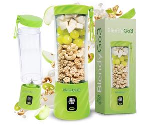 Batidora BlendyGo 3, batidora de vaso portátil, blender recargable por USB, ideal para smoothies, batidos y batidos de proteínas, mexzclador portátil potente, 500 ml (Verde)