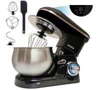briebe Batidora Amasadora Repostería1800W MAX, Robot Cocina Profesional, Movimiento Orbital, Varillas, Bol 5 L, 6 Velocidades + Función Pulso, Pantalla Táctil LED, KM1164