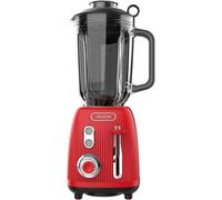 Cecotec Batidora de Vaso Retro Power Black Titanium RetroRed. 1200W Potencia Máxima, 2 Velocidades, Cuchilla de 4 Hojas con Recubrimiento de Titanio Negro y Jarra de 1,5L, Diseño Vintaje en Rojo