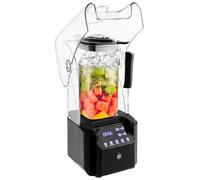 Batidora comercial de pie de 2200 W con recipiente de vidrio, batidora de alta potencia Power Profi, batidora de cocina, para bebidas congeladas, batidos, smoothies y triturar hielo, negro