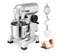 Batidora de alimentos comercial de alta velocidad de 30 L, batidora de pie de 3 velocidades con altura de cuenco ajustable, piezas extraíbles y protector de parada automático