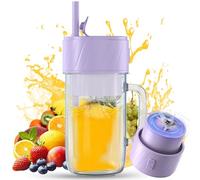 Batidora de batidos, batidora pequeña, mini batidora portátil, USB, batidora de vaso de 400 ml, sin BPA, tecnología PulseMotion y BlendPro