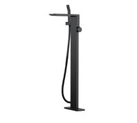 Batidora de ducha de baño moderna grifo de baño independiente toque de palanca de una sola palanca de toque de ducha cascada de ducha de ducha 360 ° giratorio negro B bañera de baño grifo de relleno,