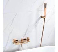 Batidora de ducha de baño Monte de pared de grifo de la pared caliente y fría toques de baño de latón cascada cromada LWX