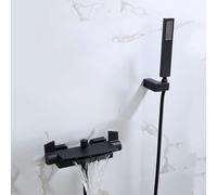 Batidora de ducha de baño Monte de pared de grifo de la pared caliente y fría toques de baño de latón cascada cromada LWX