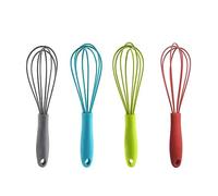 Batidora de huevos de silicona pequeña, fácil de usar, práctica, práctica, mini huevos, batidor de espuma de crema, multifunción, batidor de huevos de silicona, portátil, espumador, batidor de huevos