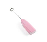 Batidora de huevos eléctrica, espumadora de leche, mini licuadora de café y té de acero inoxidable for cocina doméstica(Pink)