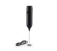 Batidora de Leche Recargable Salter - Batidor de Café Manual, Operación con Botón de Un Solo Toque, Cable USB Incluido, Fácil de Limpiar, Bebidas Estilo Barista, Acero Inoxidable, Negro