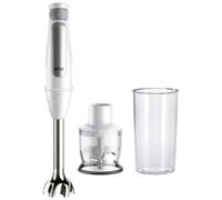 Braun MultiQuick 7 MQ 7020 WH - Batidora de mano con pie extraíble de acero inoxidable con tecnología PowerBell VPlus para hacer puré de ingredientes enteros en segundos, incluye juego de accesorios de 2 piezas, 1000 W, color blanco